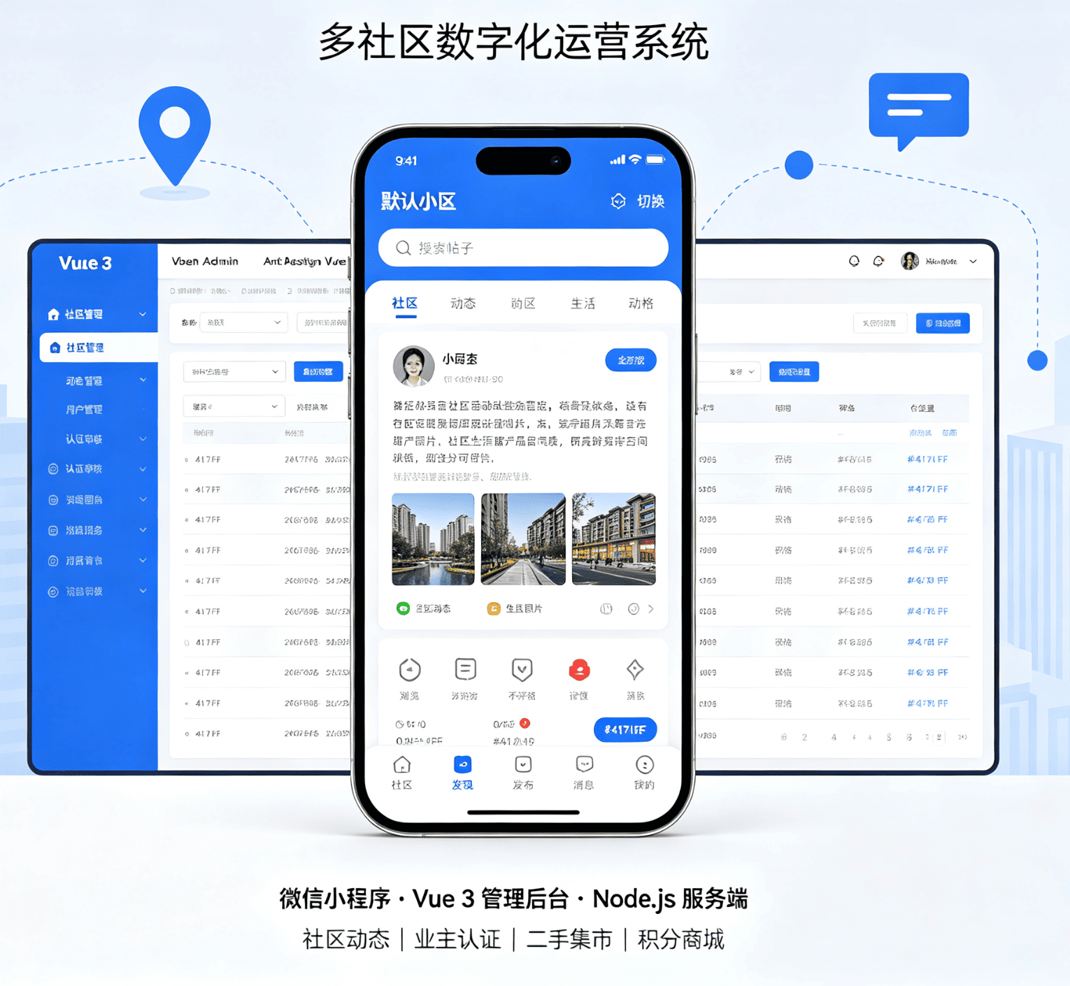 同在家园多社区数字化运营系统展示