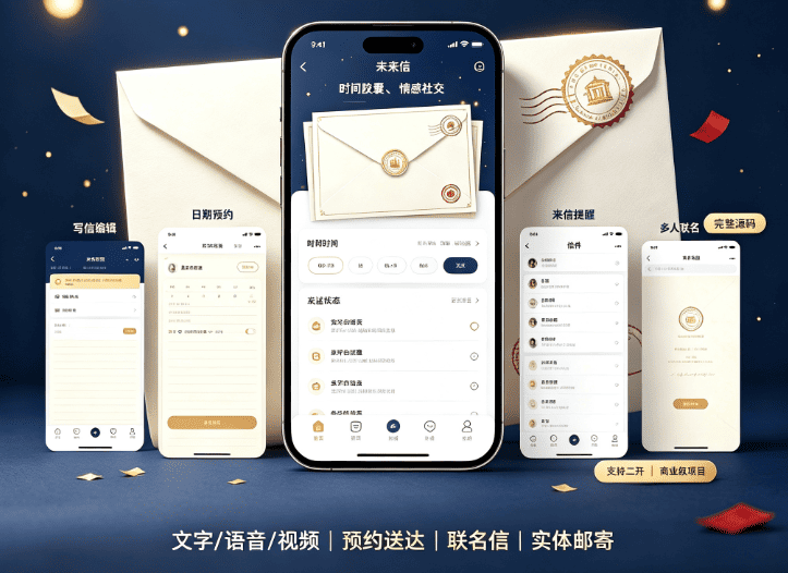 写一封未至信微信小程序界面展示